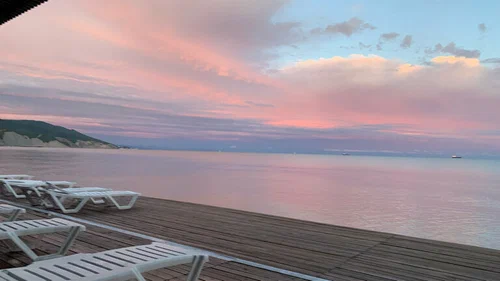 Закат на пляже